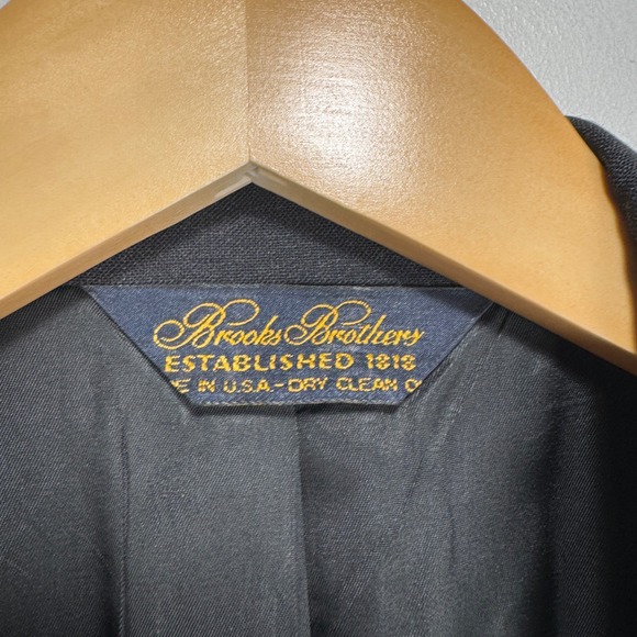 Brooks Brothers Worsted Wool Blazer Sport Coat Men 40R Gray 100% Wool 2 Button - Picture 12 of 14